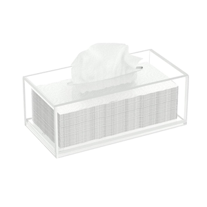 Yageli Wholesales Custom Clear Manufacture Rectangle Acrylic Facial Tissue Box With Hinged Lid