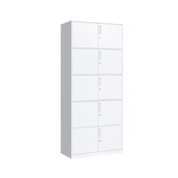 Armoire de rangement en acier moderne et verrouillable à 10 portes pour atelier, école, bureau