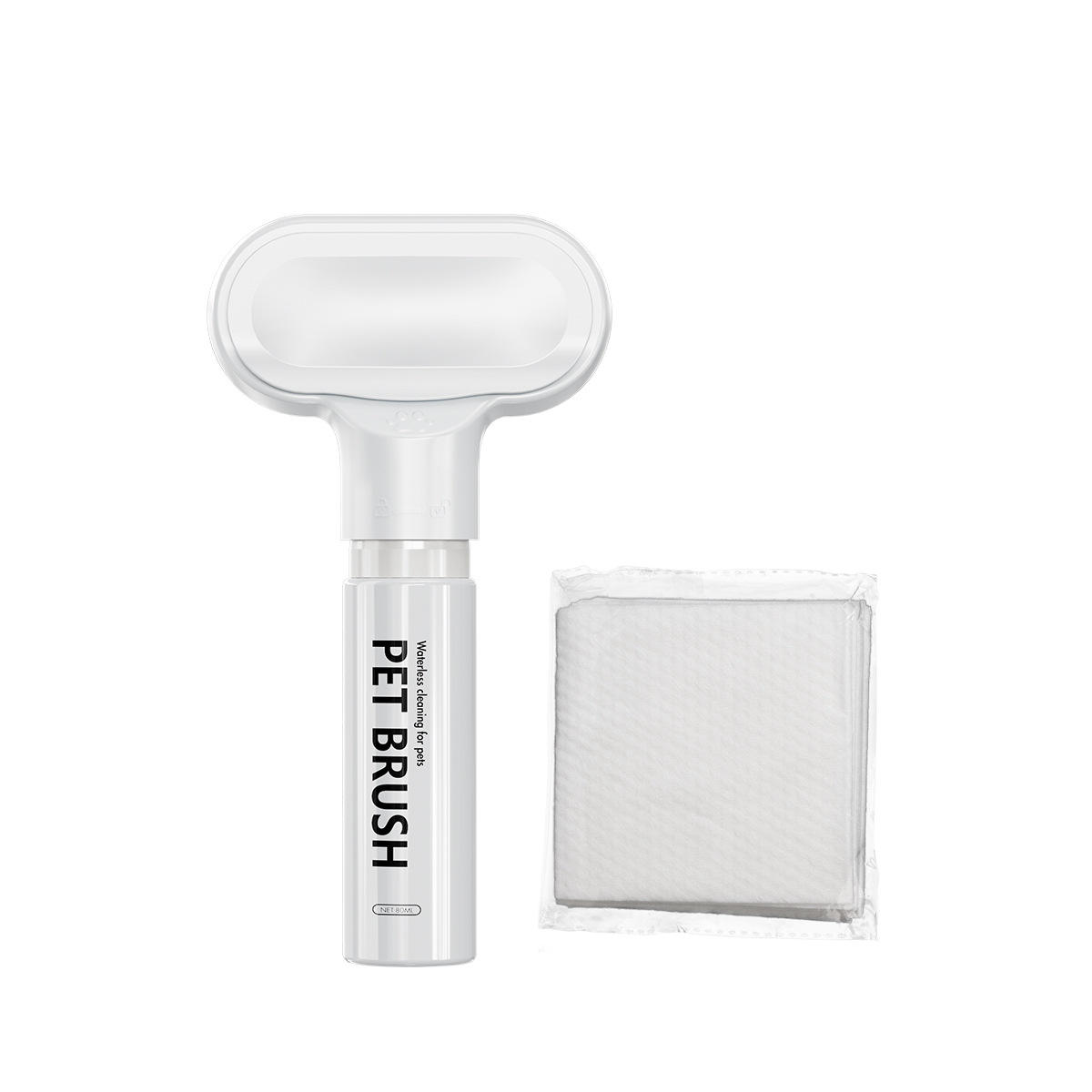 Dry cleaning brush for cats and dogs (without mousse)