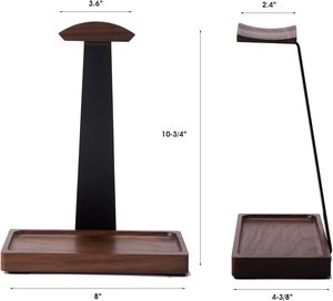 Soporte para Auriculares de Madera de Nogal, Soporte Universal para Auriculares de Escritorio con Base de Almacenamiento para Juegos, AirPods Max - Product Image 6