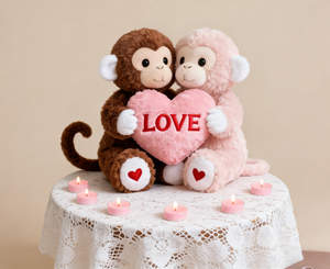 Adorable Juego de Peluches de <span class=keywords><strong>Mono</strong></span>, Abrazos Acogedores, Dulces Sorpresas, Regalo Romántico Perfecto - Product Image 4