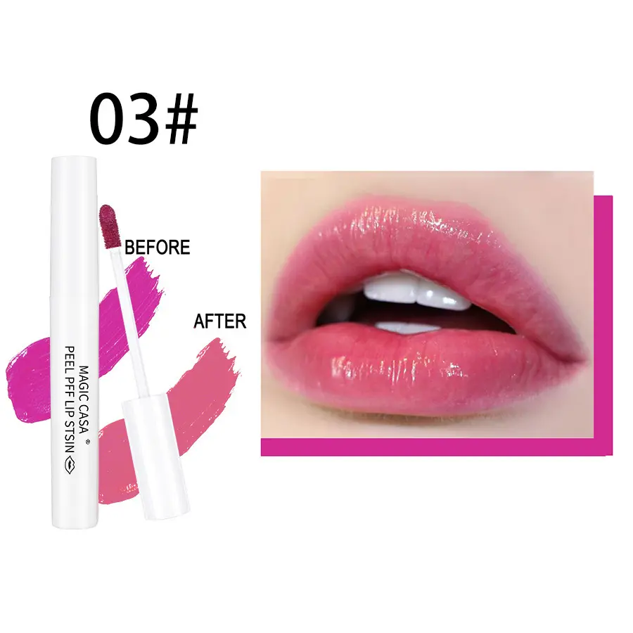 2ml Cheap Cruelty Free Long Lasting Eco Friendly Vegan Peel Off Lip Stain Tint Dye Korean Custom Lipgloss Private Label