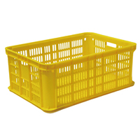 Conteneur en plastique durable et léger, résistant à l'humidité et à la corrosion, panier à trois grilles en maille, caisse empilable