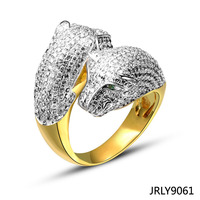 Jasen Bijoux Hip Hop Personnalisé Glacé 925 Argent Moissanite Diamants Diamant Animal Lapin Anneaux pour Femmes