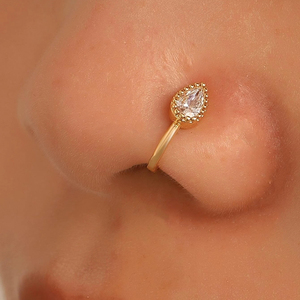 ROXI Anillo de Nariz de Plata S925 con Zirconia Ojo de Caballo en Forma de Serpiente, Joyería al por Mayor para Piercing de Nariz, Venta Caliente - Product Image 2