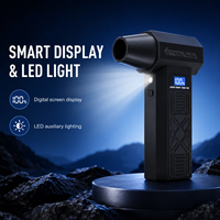 Soplador de Aire Inalámbrico Turbo de 120000 RPM, 5200 mAh, Motor sin Escobillas de 4 Velocidades, Potente Soplador de Aire para Limpieza de Autos, Eliminación de Nieve y Hojas