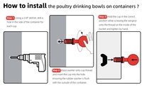 Abreuvoir automatique pour volailles, distributeur d'eau en plastique pour poulets