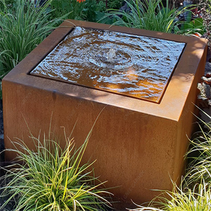 Fuente de Jardín Moderna de Metal con Cascada, Decoración para Exteriores, Acabado Rústico, Forma Irregular, Independiente - Product Image 2