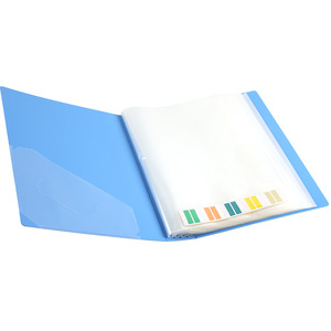 Comix Clear Book A4 Organisateur de documents à 100 pochettes en PP bleu et noir, rangement de bureau, organisateur de bureau - Product Image 5