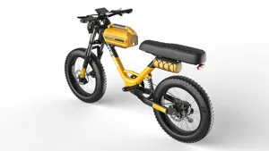 Style rétro 48V15AH 750W 1000W 32MPH haute vitesse 80KM longue portée 20 ''gros pneu moto électrique vélo vélo ebike pour adulte