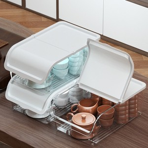 Modern Simple Style Detachable <b>Tea</b> Set Storage <b>Box</b> with Lid Stackable Tableware Organizer - Product Image 2