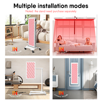 Thérapie par la lumière rouge pour le corps et le visage, 630/660/810/ 850 940/1060nm dispositif de lampe à lumière infrarouge grand panneau de lumière LED avec support