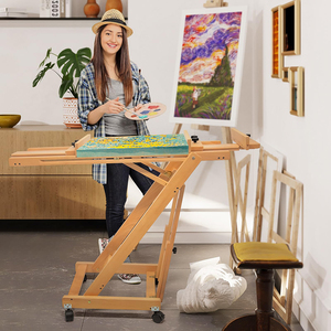 Cavalletto artistico e da disegno LISI Studio H-Frame inclinabile e regolabile in legno di faggio, mobile, grande, <span class=keywords><strong>con</strong></span> opzione logo personalizzato, per adulti e artisti - Product Image 6