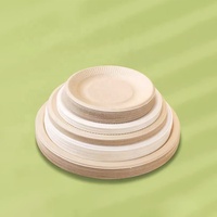 100% assiettes compostables 9 10 pouces rondes robustes assiettes en papier de canne à sucre jetables à 3 compartiments