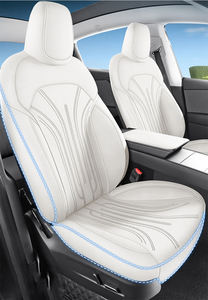 Housses de siège auto sur mesure spécifiques pour Tesla Model Y Juniper 2025 2026, coussin de siège en daim semi-couvrant pour 5 places - Product Image 4