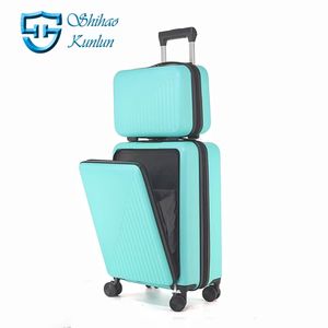 Vente en gros Style moderne Grande capacité <span class=keywords><strong>Valise</strong></span> fonctionnelle Spinner <span class=keywords><strong>Valise</strong></span> à roulettes multifonctionnelle Ouverture par l'avant Bagages de voyage - Product Image 6