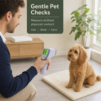 Thermomètre infrarouge vétérinaire portable LKnovmed, thermomètre numérique sans contact pour animaux, pistolet de mesure de la température pour chien, chat, bétail, mouton