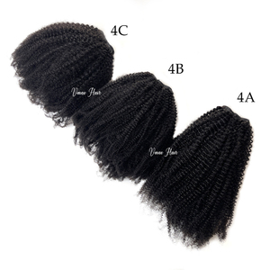 VMAE Vendita all'Ingrosso di <span class=keywords><strong>Extension</strong></span> di Capelli Umani Birmani Non Trattati, 100% Originali, <span class=keywords><strong>Ricci</strong></span> <span class=keywords><strong>Afro</strong></span> Crespi, Ciocche di Capelli Umani Grezzi - Product Image 2