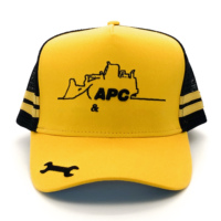 Casquettes de camionneur personnalisées de haute qualité, casquettes en maille jaunes, casquettes de baseball occidentales à deux bandes, casquettes de camionneur style country, profil haut, pour l'Australie