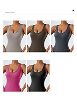 Combinaison une pièce dos nu pour femme, décolleté plongeant, jambe évasée, effet froncé aux fesses, pour yoga et gym, personnalisable en usine