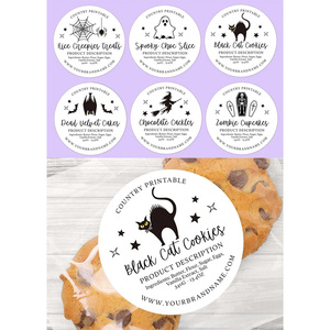 Tùy Chỉnh Nhỏ Không Thấm Nước Lá Vàng Vòng Thương Hiệu Logo Sticker In Ấn Bán Buôn Personalizados Tự Adhsive Nhãn Dán Tấm - Product Image 3