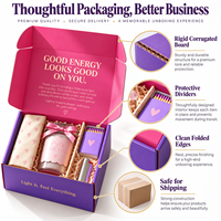 Boîte d'expédition personnalisée colorée à marque privée, avec graphismes de marque audacieux et parois latérales protectrices pour les produits de style de vie