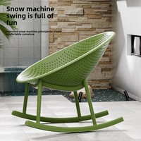 Fauteuil à bascule en plastique de style nordique pour balcon et salon, chaise longue de loisirs pour adultes, design minimaliste, design ajouré tendance