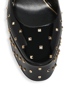 <span class=keywords><strong>Zapatos</strong></span> de Tacón Alto con Plataforma y Punta Redonda, Novedad de Pasarela, con Tira de Tobillo con Remaches y Tachuelas, Tallas Grandes, OEM ODM - Product Image 3