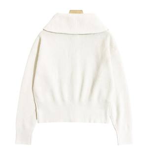 أزياء نسائية بأزرار كارديجان محبوكة كبيرة الحجم مزدوجة-معطف محبوك بياقة مدورة من الكشميرية لفصل الشتاء البارد - Product Image 5