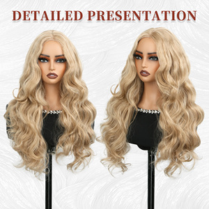 Nuovo arrivo per le donne capelli biondi colore naturale sintetico pizzo <span class=keywords><strong>parrucca</strong></span> anteriore osso diritto <span class=keywords><strong>Afro</strong></span> crespo <span class=keywords><strong>parrucca</strong></span> riccia - Product Image 4