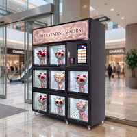 Distributeur Automatique de Fleurs Moderne avec Contrôle de la Température et de l'Humidité, Machine à Vendre des Fleurs avec Paiement Sans Espèces