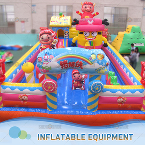 Nouvelle combinaison de toboggan gonflable écologique pour trampoline équipement de terrain de jeu pour enfants intérieur extérieur château de couleur personnalisé - Product Image 6