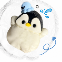 Jouet sensoriel anti-stress en silicone souple de qualité alimentaire en forme de pingouin à rebond lent, idéal pour les employés de bureau (vente en gros)