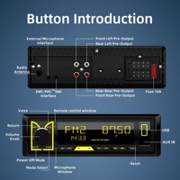 OEM Fabrika 1 Din MP3 Araç Teybi 4 RCA Bluetooth 5.1 Çalar Distribütörler İçin Toplu Siparişler