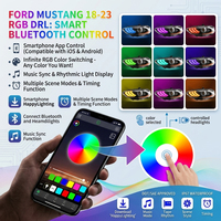Feux avant VLAND à changement de couleur RGB, feux de jour à LED pour Ford S550 Mustang GT Facelift 2018 2019 2020 2021 2022 2023