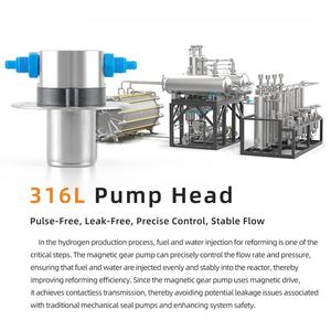 Pompe à engrenages micro sanitaire DOCOD en acier inoxydable haute pression, sans fuite, avec moteur CC sans balais, débit de 450 ml/min - Product Image 3