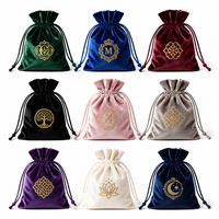 Pochette à bijoux en velours doux en gros, sac en velours à cordon avec logo personnalisé pour bagues, colliers, boucles d'oreilles, emballage cadeau et rangement de bijoux