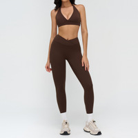 Ensemble de survêtement 2 pièces PASUXI personnalisé de haute qualité avec veste à manches longues et fermeture éclair intégrale pour le sport, la gym, le yoga et l'entraînement