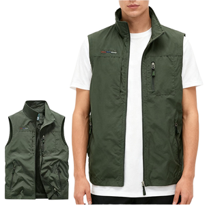 [Double-sided Wear] Add Fleece Winter Reversible Vest Outdoor Quick-drying Breathable Men's Thin Zipper Large Size OEM Service - Product Image 2