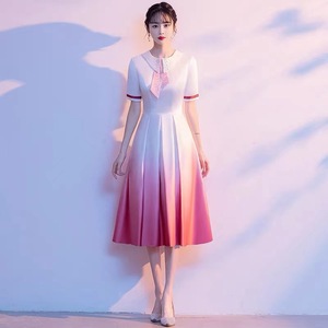 Choir Performance Costume Women College Style Elegant Host Conductor Outfit Stage Performance Evening Gown Coming Of Age - Product Image 2