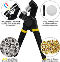 Kit d'outils pour œillets, pince perforatrice manuelle portable, machine à riveter manuelle avec 500 œillets de 10 mm