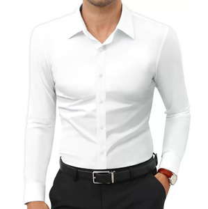Chemise pour homme de haute qualité, style décontracté confortable, tissu en soie glacée - Product Image 4