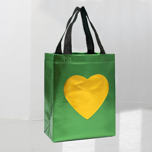 Hot bán sinh thái cán không thấm nước tùy chỉnh trái tim Chủ Đề Máy xử lý có thể gập lại dày PP không dệt Shopper Hộp túi - Product Image 3