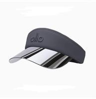 Gorra de sol UV personalizada - Visera larga de PVC con degradado, gorra de felpa ajustable, sombrero metálico para viajes, yoga, playa, venta al por mayor