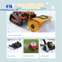 Livraison Gratuite Tondeuse à Gazon Tout-Terrain Personnalisée CE EPA, Tondeuse Robot Télécommandée Agricole à Chenilles en Caoutchouc 1000MM
