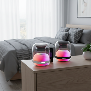 Smart Home Bluetooth Speaker With Alarm <b>Clock</b> <b>Digital</b> Display For Bedroom Phone Call Function - Product Image 3