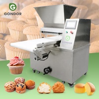 Machine à déposer des gâteaux gras entièrement automatique à double éponge, machine à faire des muffins, ligne de production de cupcakes et de macarons