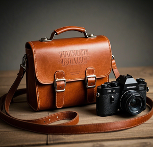 Hoogwaardige Lederen Dslr Cameratas Met Veilige Schouderholster Rits Sluiting Camera Handtas - Product Image 6