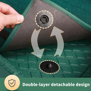 Tấm lót sàn xe hơi cao cấp 5D 3D chống thấm nước, phụ kiện nội thất 4 miếng, chất liệu da PU hai lớp, thảm trải sàn có logo - Product Image 5