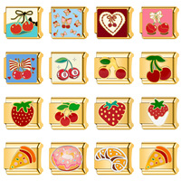 Manna Choisissez votre charme italien, nourriture, fruits, petit-déjeuner, design, charme italien en acier inoxydable pour bijoux personnalisés
